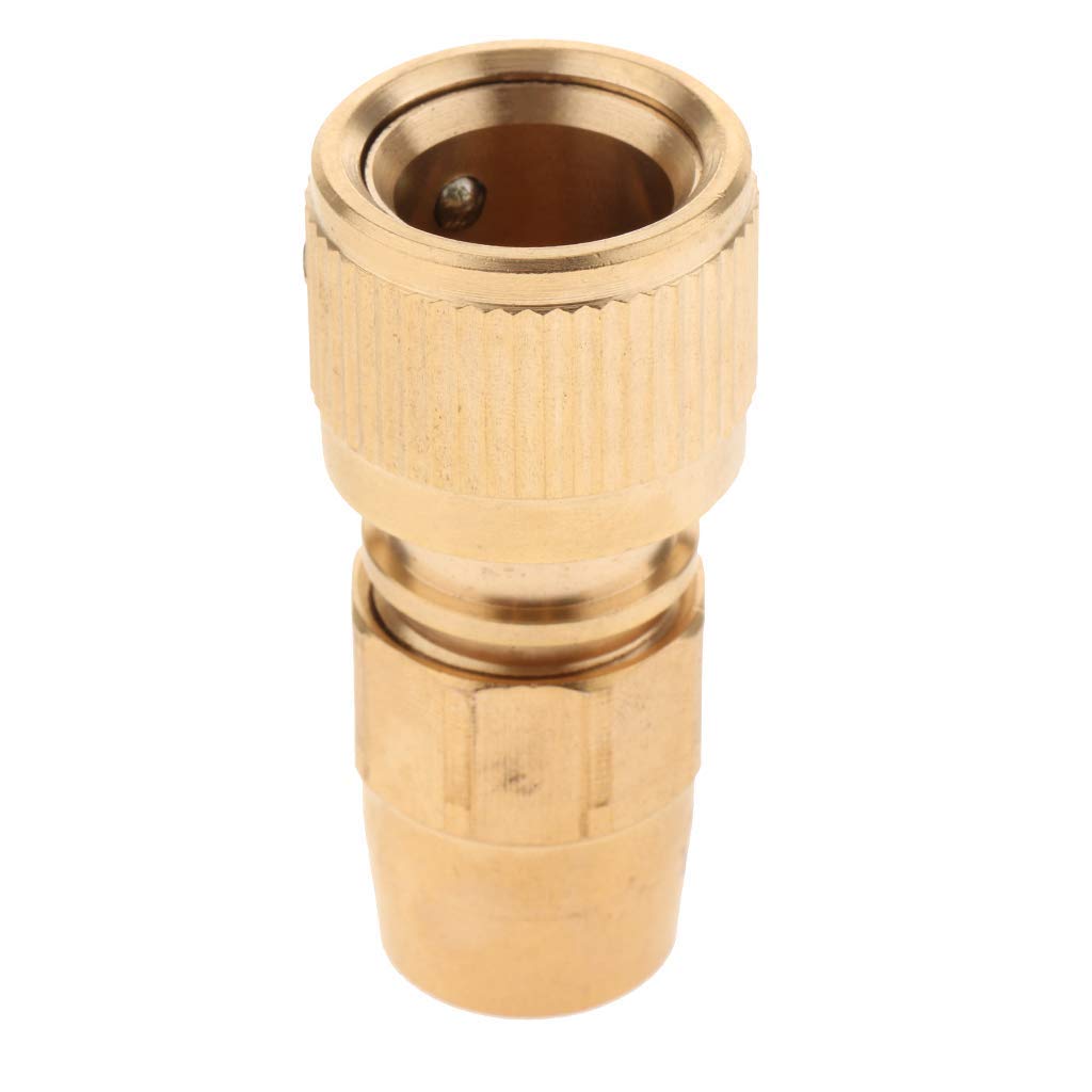 2-Pack Brass Garden Hose Quick Connect Adapters - Expandable & Standard Hose Repair Fittings for Outdoor Watering, Sprinklers & Irrigation Systems