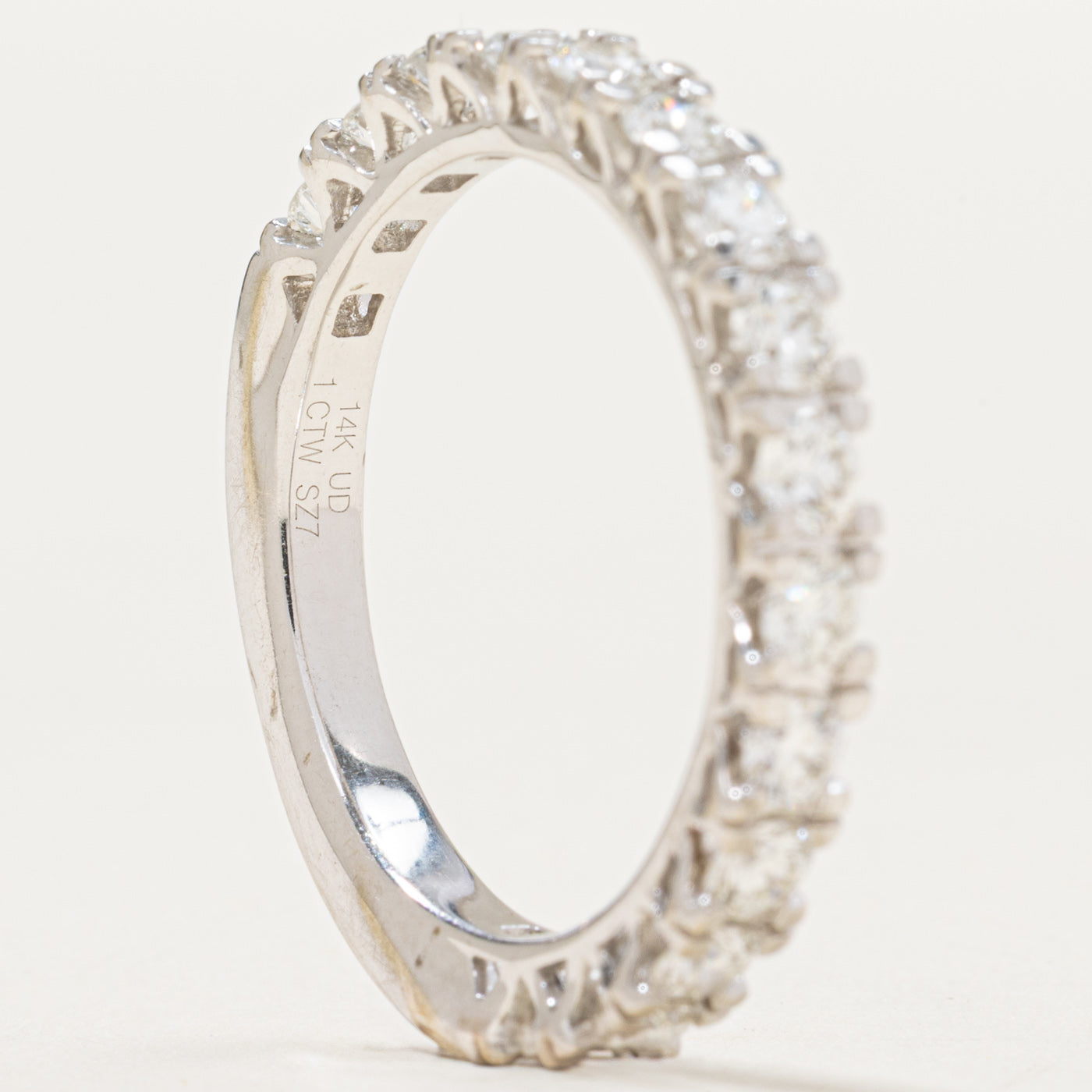 1.00ctw Semi Eternity Diamond Wedding Band Ring - Size 7 | Perfect for Anniversary Gifts, Engagement Rings & Bridal Jewelry