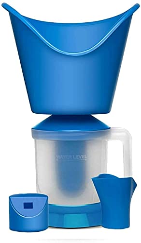 AHKIS 3-in-1 Face, Nose & Cough Steamer - Portable Plastic Vaporizer with Nozzle Inhaler & Facial Sauna - Steam Therapy for Adults & Kids - Perfect for Cold Relief, Sinus Congestion & Skincare at Home