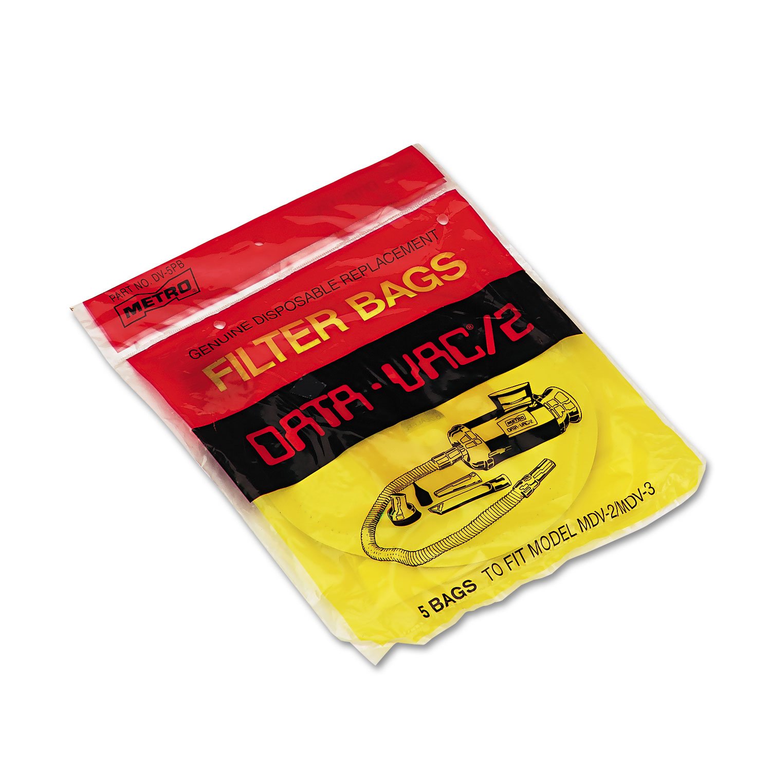 DataVac Disposable Bags for Professional Cleaning Systems - 5 Pack | Vacuum Cleaner Replacement Bags for Home & Office Cleaning | Durable Dust Collection Bags for Efficient Maintenance