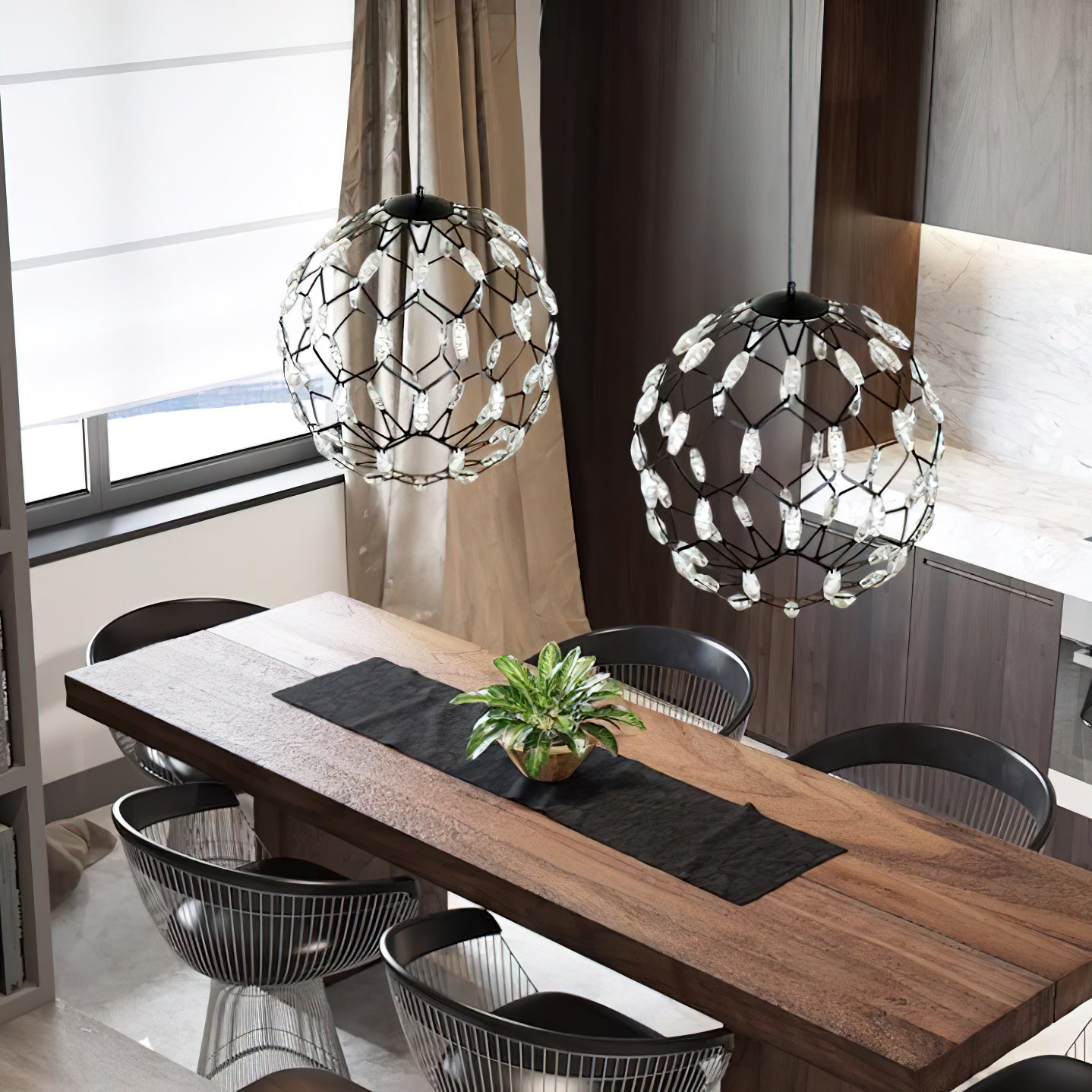 Modern Light Basket Pendant Lamp - Handwoven Rattan Hanging Light Fixture for Dining Room, Kitchen Island & Bedroom Decor | Boho Chic Ceiling Lighting