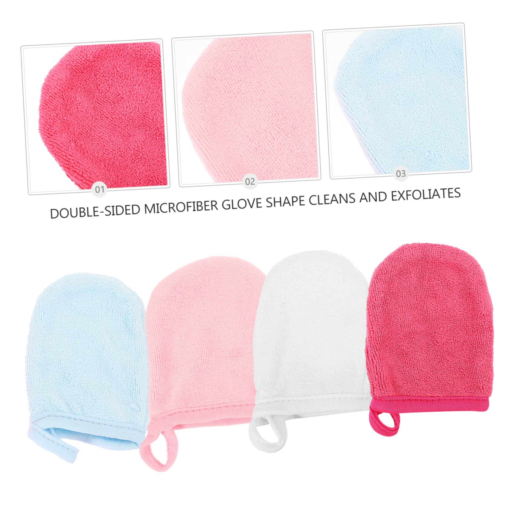 16 Pcs Reusable Makeup Remover Pads for Face - Soft Cleansing Fingertip Mitts, Exfoliating Towels & Fiber Scrubbers - Gentle Makeup Wipes for Sensitive Skin | Perfect for Daily Cleansing, Travel & Eco-Friendly Beauty Routine