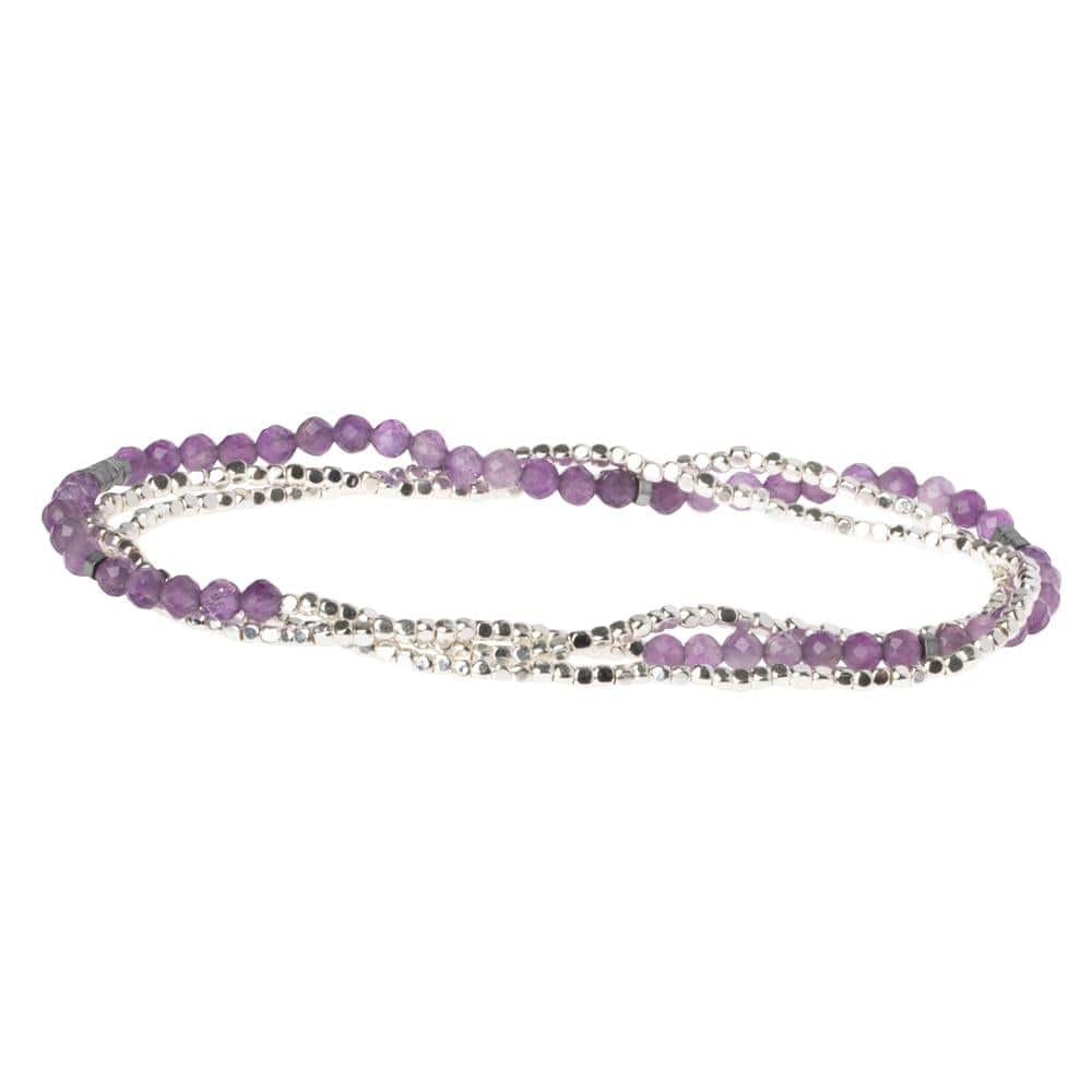 Elegant Amethyst Wrap Bracelet for Women - Adjustable Crystal Healing Jewelry for Meditation, Yoga & Spiritual Gifts