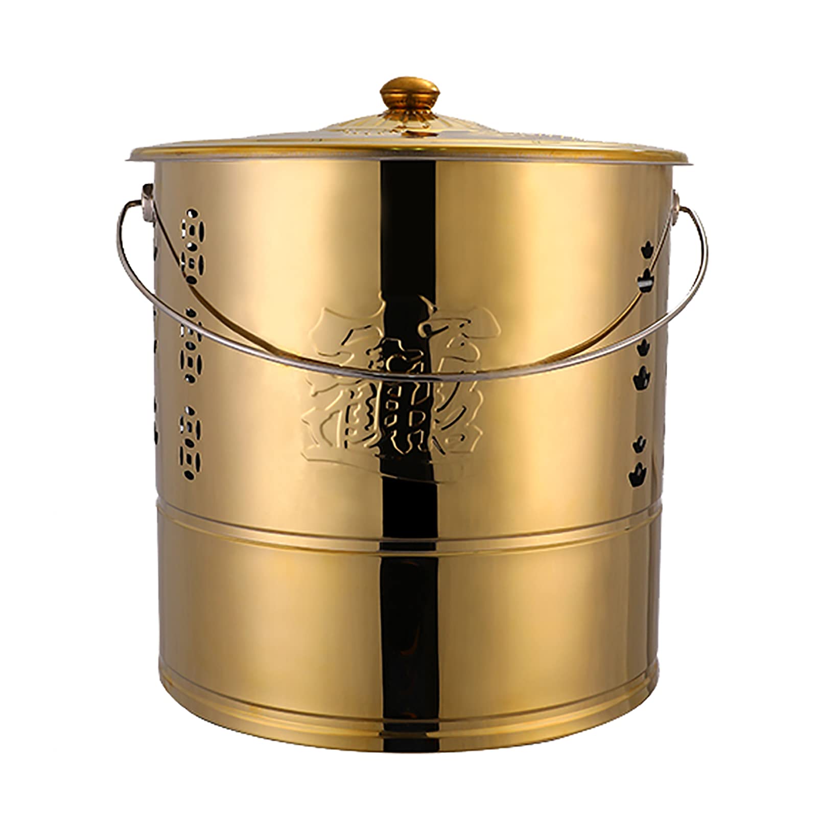 Stainless Steel Outdoor Incinerator with Lid - Portable Garden Waste Burner for Leaves, Branches & Paper - Perfect for Backyard Bonfire Parties & Yard Cleanup