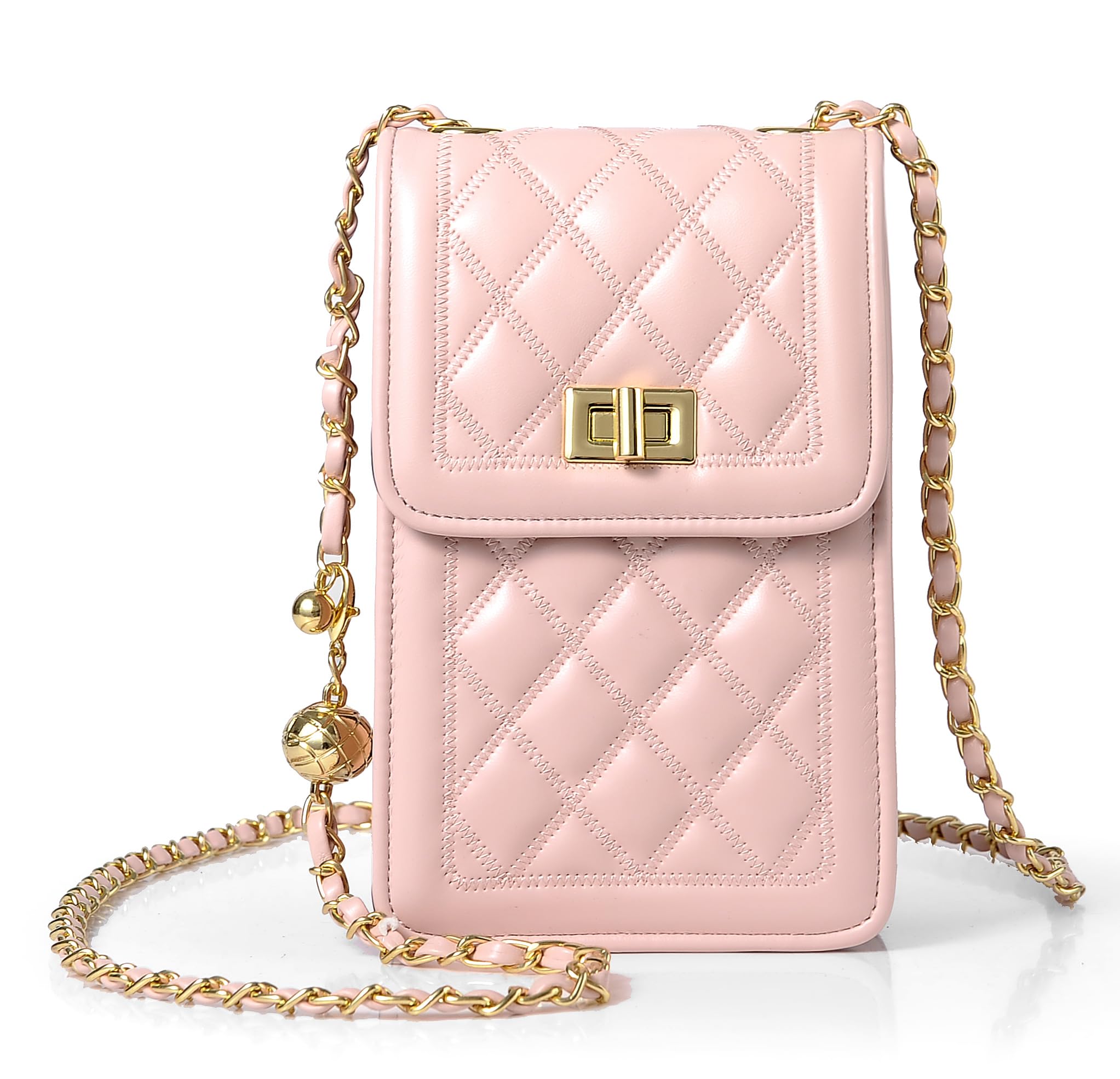 FSD.WG Women's Small Crossbody Leather Phone Purse - Mini Messenger Shoulder Bag with Wallet - Perfect for Travel, Shopping & Everyday Use