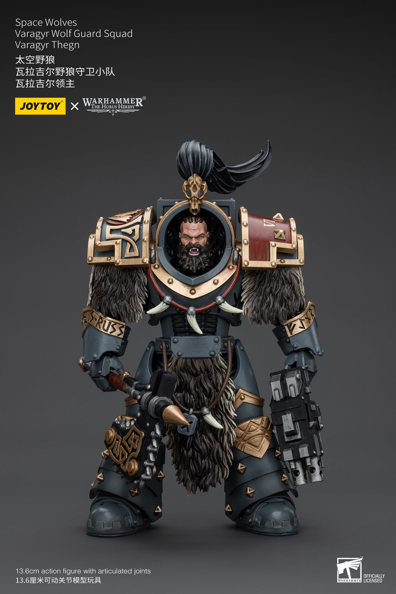JOYTOY 1/18 Scale Warhammer The Horus Heresy Space Wolves Varagyr Wolf Guard Squad Action Figures - Collectible Miniatures for Tabletop Gaming & Display