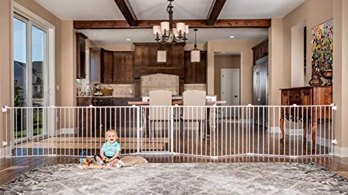 Regalo 192-Inch Super Wide Adjustable Baby Safety Gate & Playpen - 4-in-1 Convertible Design with Bonus Wall Mount Kit (4 Pack) - Perfect for Stairs, Doorways, and Large Open Areas - Childproof Your Home Safely