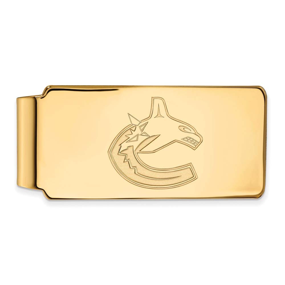 Vancouver Canucks 14k Yellow Gold Money Clip - Premium Gift for Hockey Fans & Collectors - Perfect for Gameday, Travel, and Everyday Use