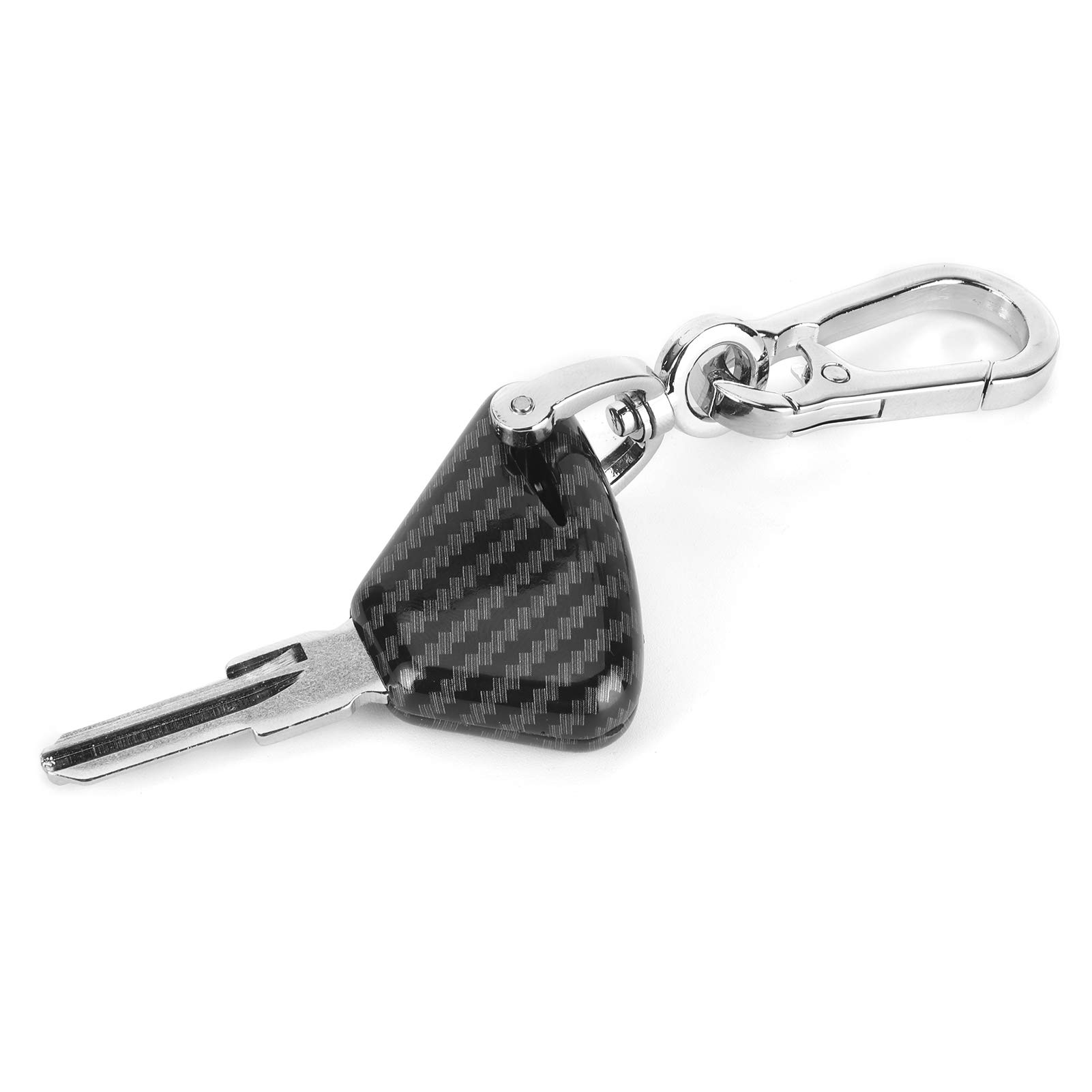 Blank Ignition Key for Aprilia Tuono & Dorsoduro 750/1200 - Uncut Motorcycle Key with Carbon Fiber Cover - Durable Replacement Bike Accessory - Perfect for Key Replacement, Security & Customization