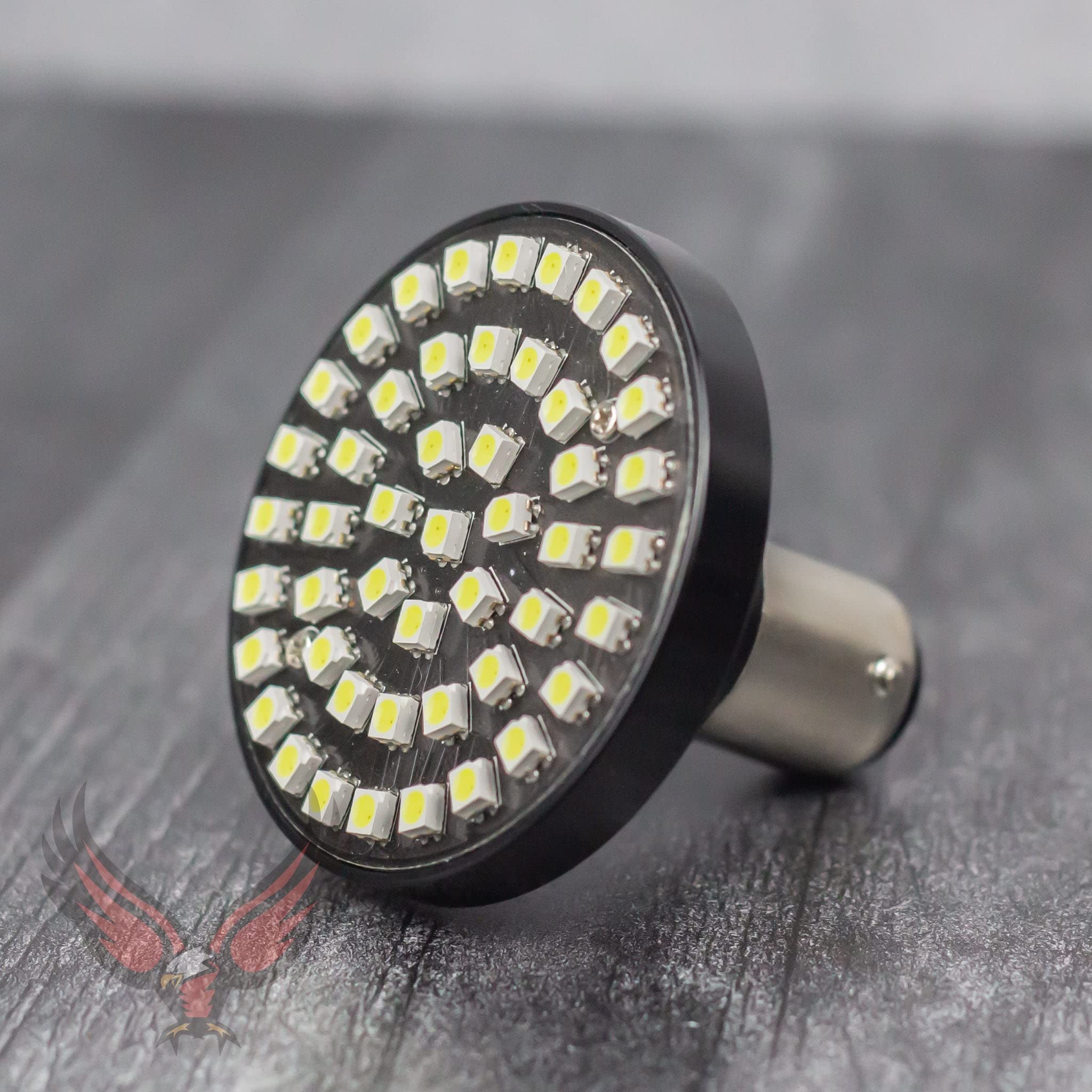 **2 Inch LED Turn Signals with White Running Lights for Harley Davidson Motorcycles - Eagle Lights SUNBURST - Perfect for Daytime Visibility & Night Riding Safety**
