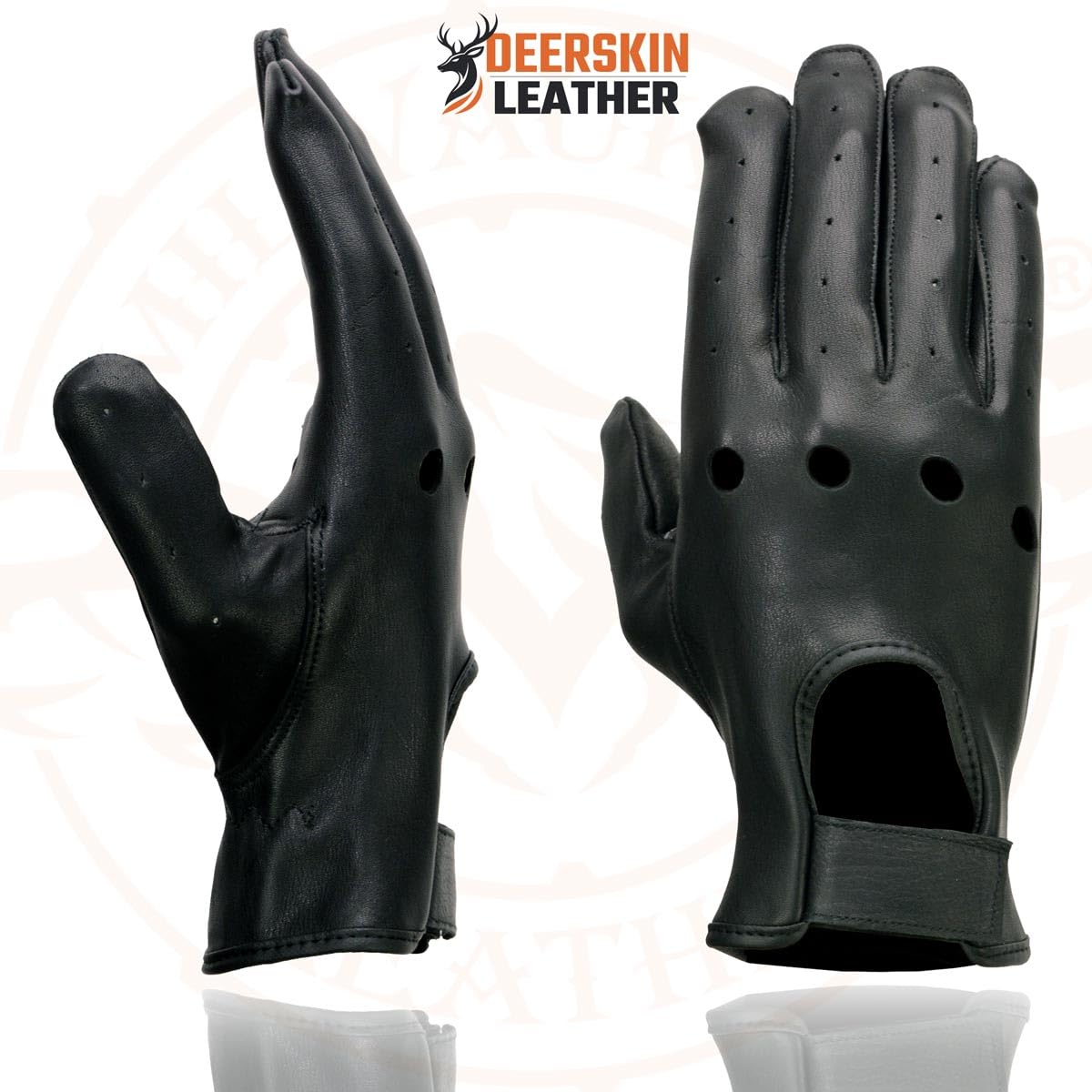 Premium Men's Deerskin Driving Gloves - Soft Leather, Comfortable Grip - Ideal for Road Trips, Commuting & Classic Car Enthusiasts