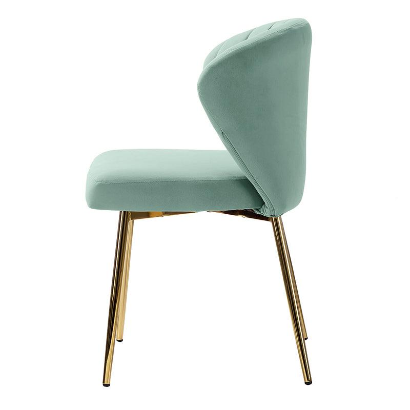Modern Dining Chairs Set of 4 - Mid Century Metal Leg Side Chairs for Kitchen, Dining Room & Office - Aruna Contemporary Upholstered Seating