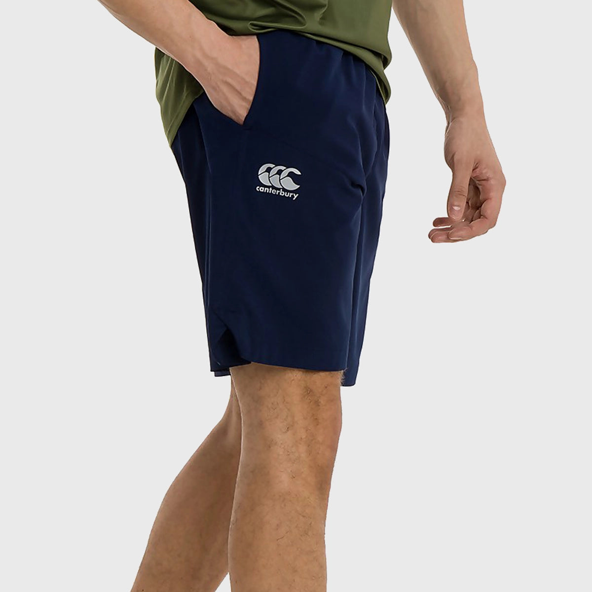 Canterbury Men's Woven Gym Shorts - Breathable Navy Athletic Shorts for Running, Workout & Training | Comfortable Sports Apparel for Gym & Active Lifestyle