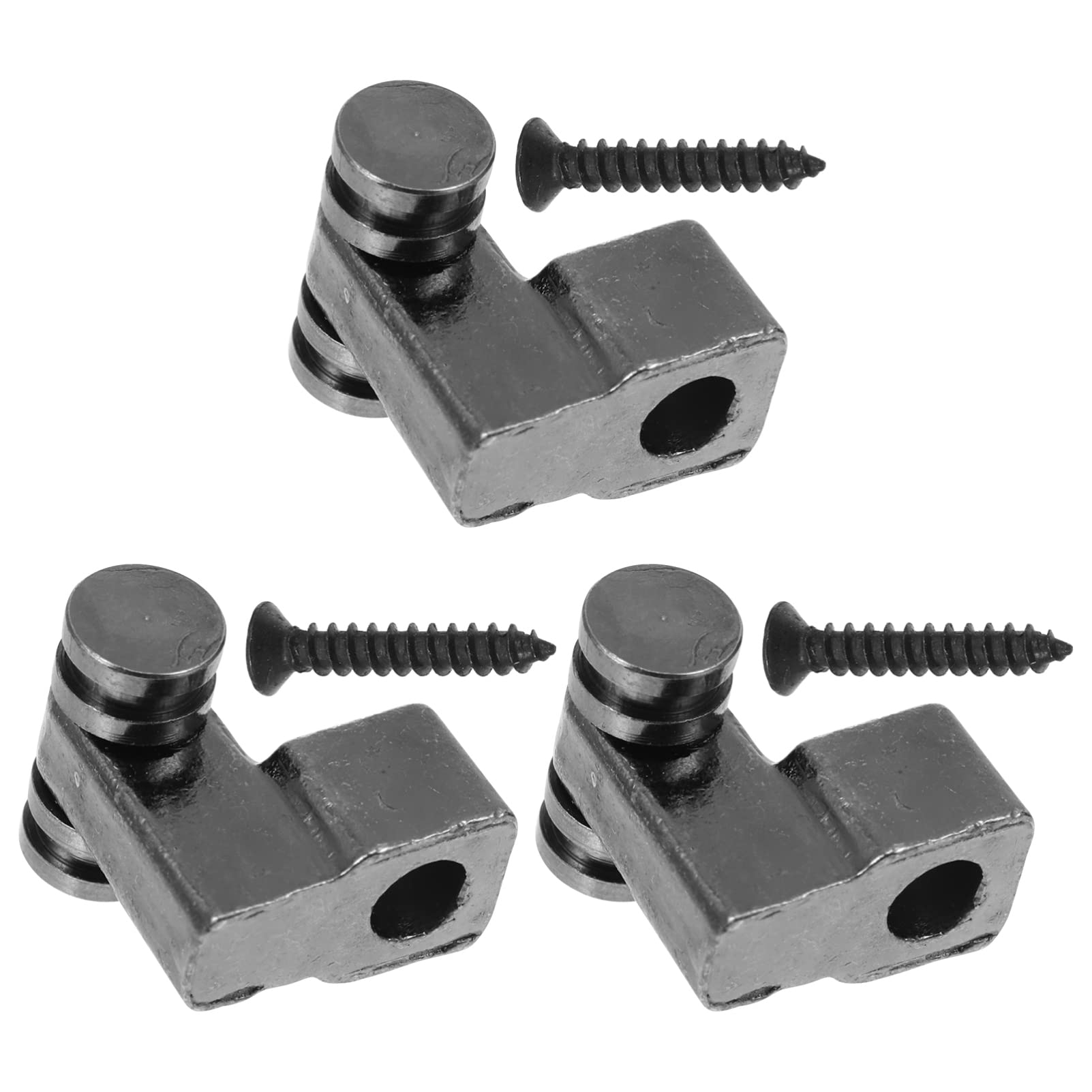 ARTIBETTER 3-Piece Electric Guitar String Retainer Roller Set with Screws - Black String Tree Guides for Fender Stratocaster & Telecaster - Perfect for Guitar Maintenance & String Action Adjustment