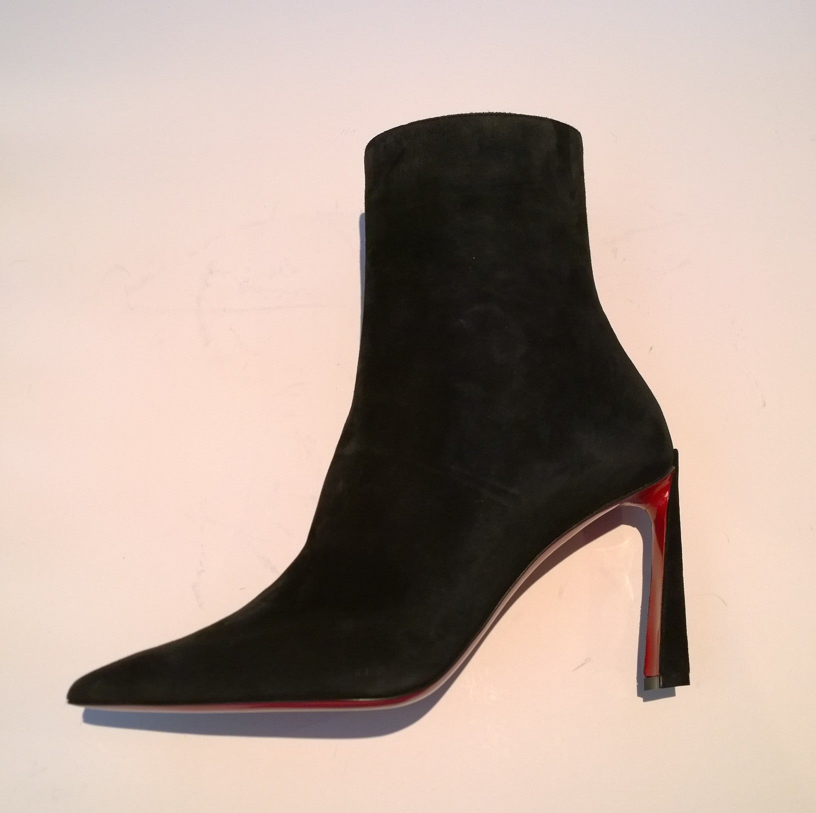 Christian Louboutin Condora 85 Black Suede Heel Boots for Women - Luxury High Heel Ankle Boots | Perfect for Evening Parties, Date Nights & Special Occasions