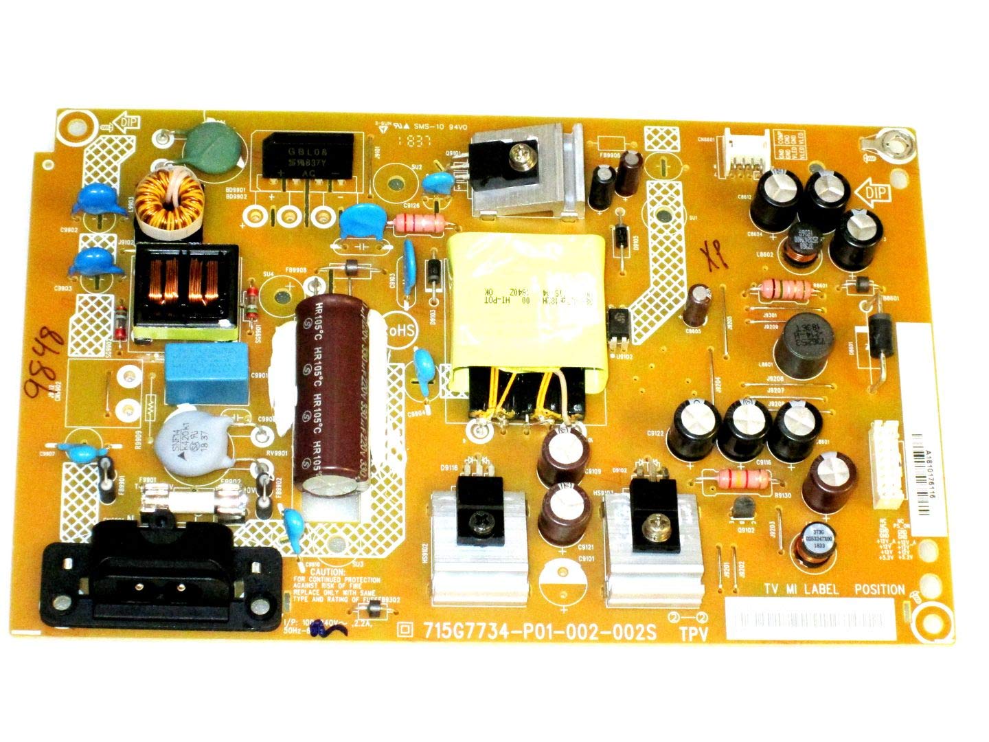 Original Power Supply Board ADTVI1206XA7 Replacement for Vizio D32f-F1 LCD TV - Fix No Power/Black Screen Issues - Perfect for Home Entertainment & Repair Shops