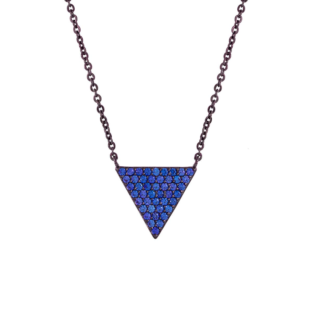Elegant 18k White Gold Plated Cubic Zirconia Triangle Fashion Necklace - Venetian Confetti Style Jewelry for Women, Perfect for Parties, Weddings & Special Occasions