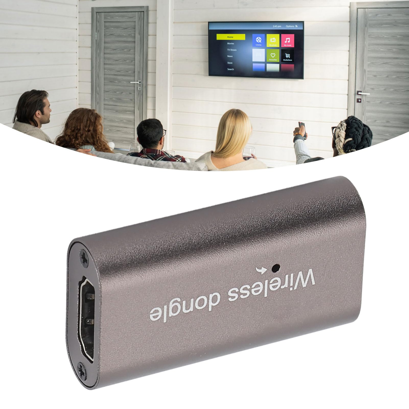 Wireless HDMI Transmitter and Receiver 2-in-1 Kit - 1080p@60Hz HD Wireless Video & Audio Extender for Laptop, PC, TV Box, Projector | Plug & Play | Ideal for Home Theater, Gaming & Office Presentations