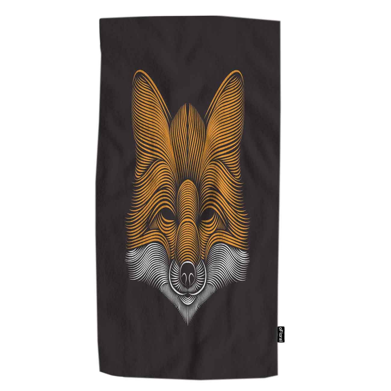 Premium Absorbent Cotton Fox Hand Towels - Soft Wildlife Zoo Fox Design for Bathroom, Hotel, Gym & Spa - 30x15 Inch - Perfect for Guest Bathrooms, Luxury Hotels & Eco-Friendly Home Decor