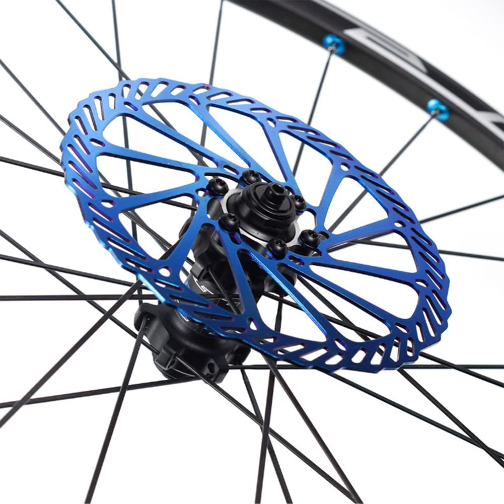 SEADEAR 180mm Bike Disc Brake Rotor - 6 Bolt Bicycle Brake Disc for Road Bike, MTB, BMX & Mountain Bike - High Performance Cycling Accessories (Blue) - Perfect for Commuting, Trail Riding & Off-Road Adventures