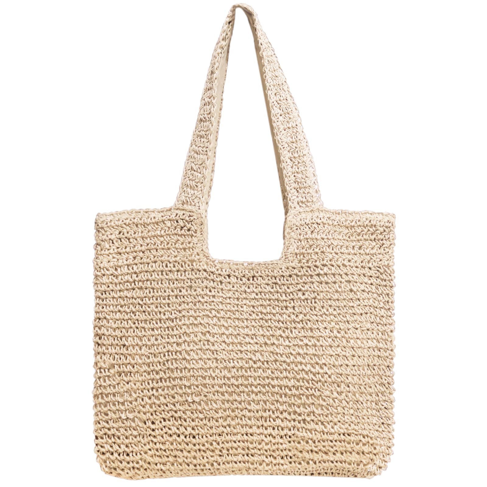 Stylish Straw Beach Tote Bag for Women - Summer Rattan Woven Weekender Bag for Vacation, Travel & Poolside Lounging