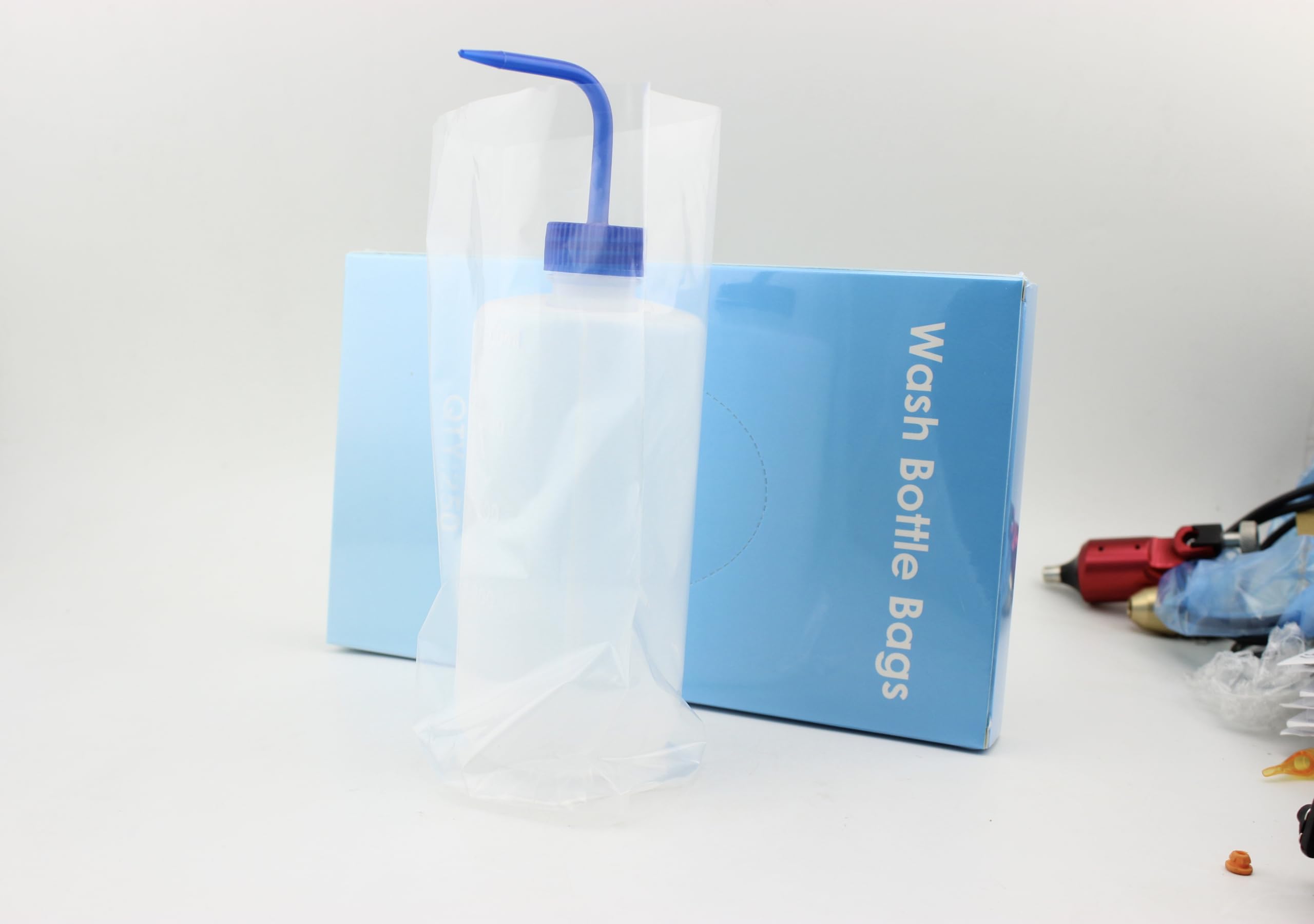 Disposable Tattoo Wash Bottle Bags - 250pcs Clear Squeeze Cover Sleeves for Tattoo Artists | Hygienic Tattoo Equipment Protection for Ink Bottles & Tools