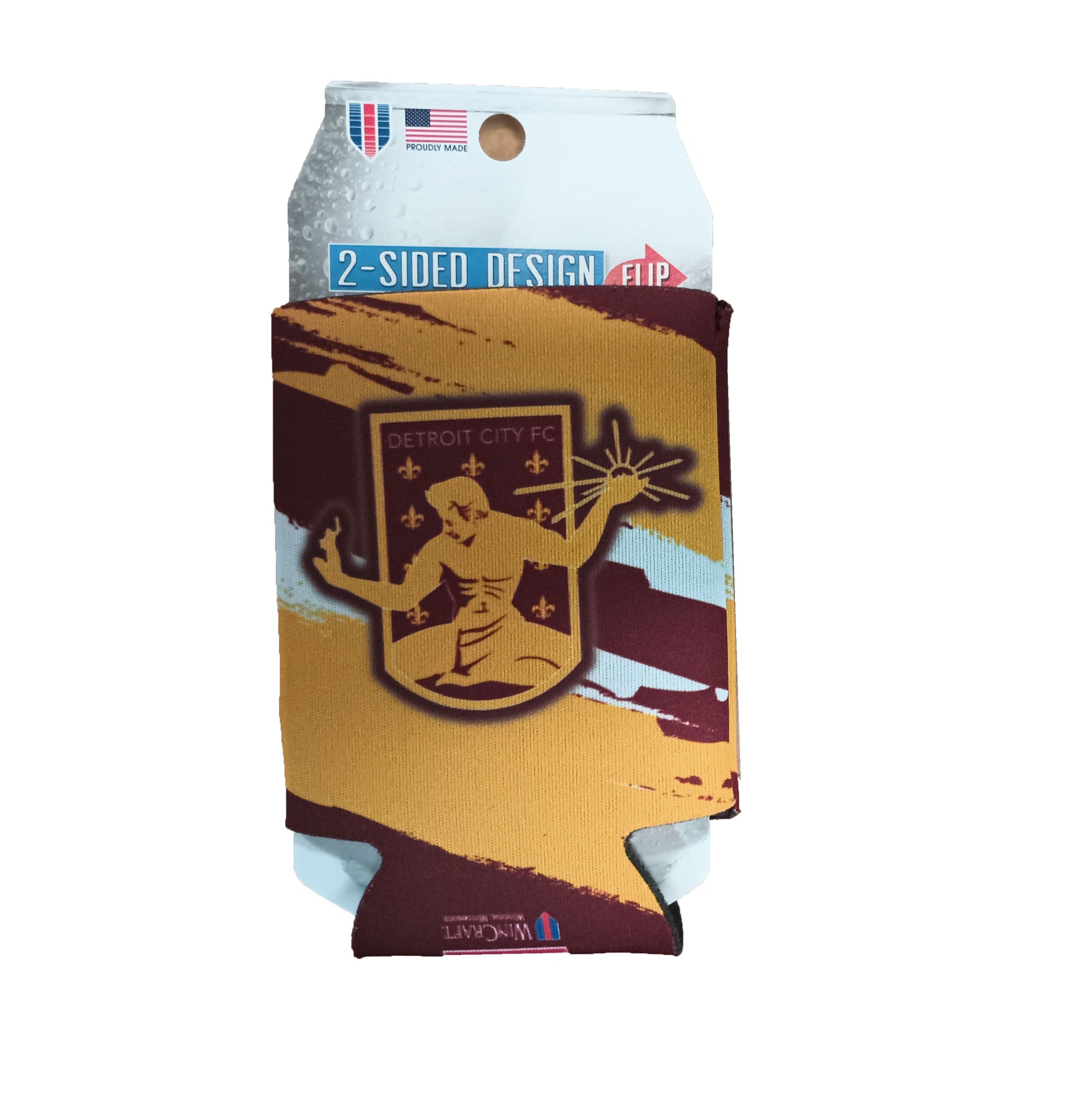 DCFC Coozie Strokes Crest - Insulated Can Cooler for Beer & Soda - Perfect for Beach, BBQ, and Tailgating Parties