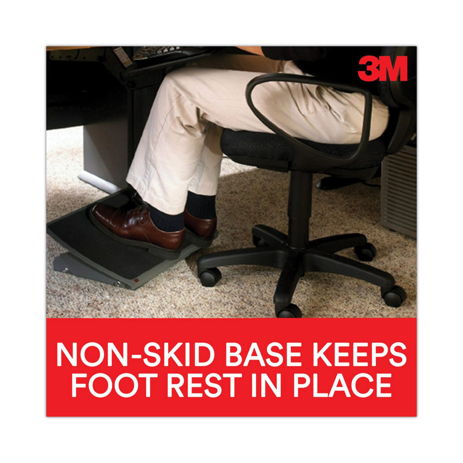 3M™ Adjustable Steel Footrest with Nonslip Surface - 22