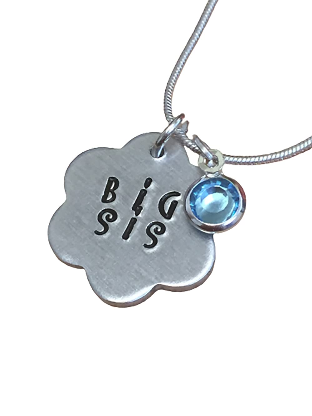 Personalized Big Sister Hand Stamped Necklace - Custom Sister Jewelry Gift for Women - Perfect for Birthdays, Anniversaries & Family Celebrations