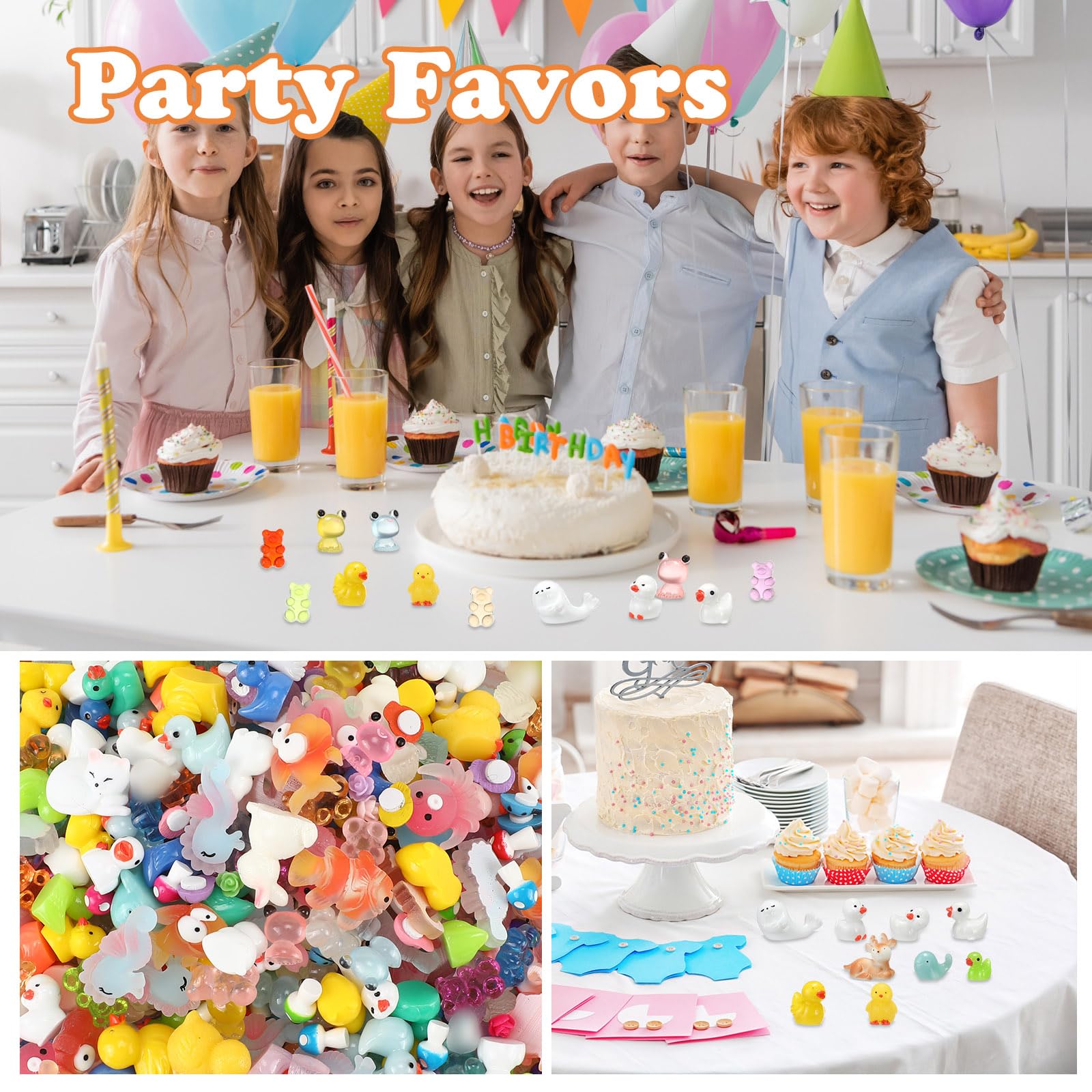 800 Pcs Mini Resin Animal Figures Bulk - Tiny Duck & Animal Toys for Garden Decor, DIY Crafts, Fairy Gardens, Dollhouse Miniatures - Perfect for Prank Gifts, Party Favors & Plant Pot Decorations