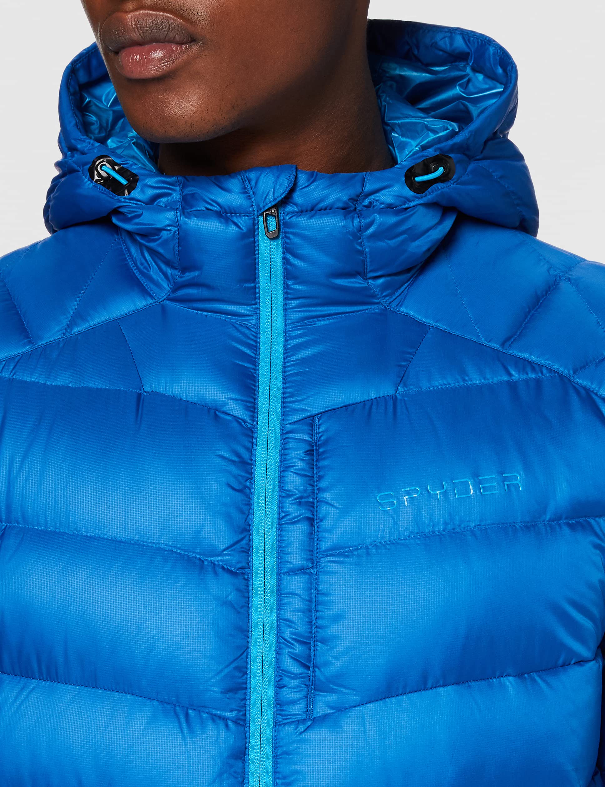 Spyder Men's Timeless Hooded Down Jacket - Lightweight Warm Winter Coat for Skiing, Hiking & Outdoor Activities