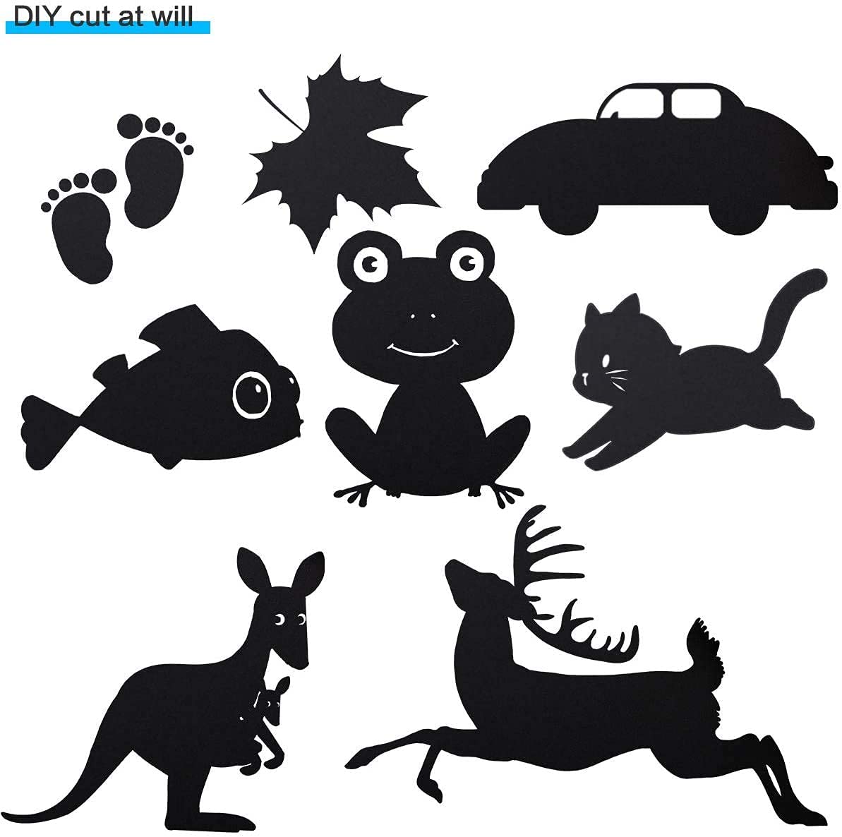 Self-Adhesive Chalkboard Contact Paper - Blackboard Vinyl Wallpaper, Removable Chalk Wall Decal with Marker Chalk (17.7
