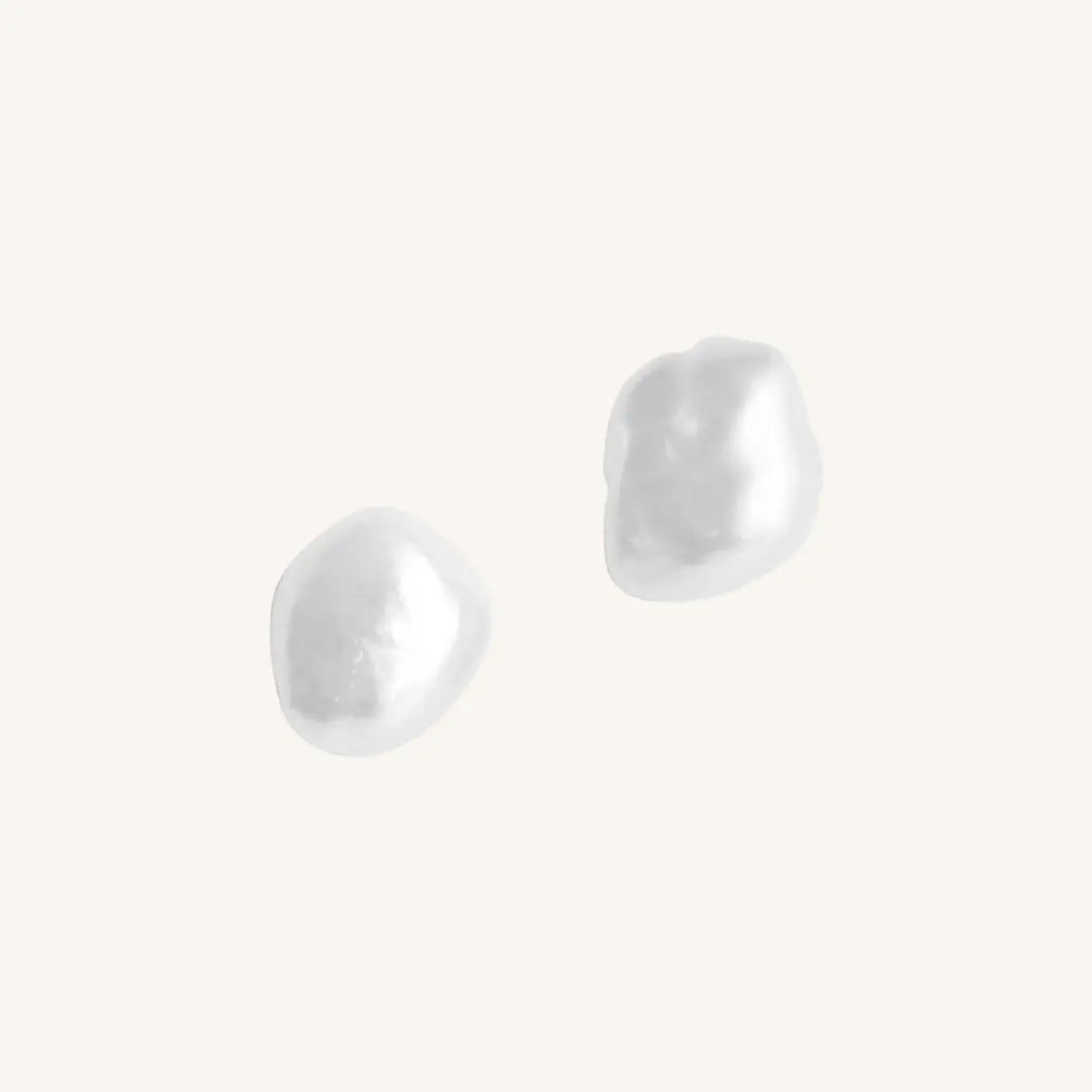 Keshi Pearl Stud Earrings - Natural Stone of Potential & Growth | Perfect for Everyday Wear, Gifts & Special Occasions