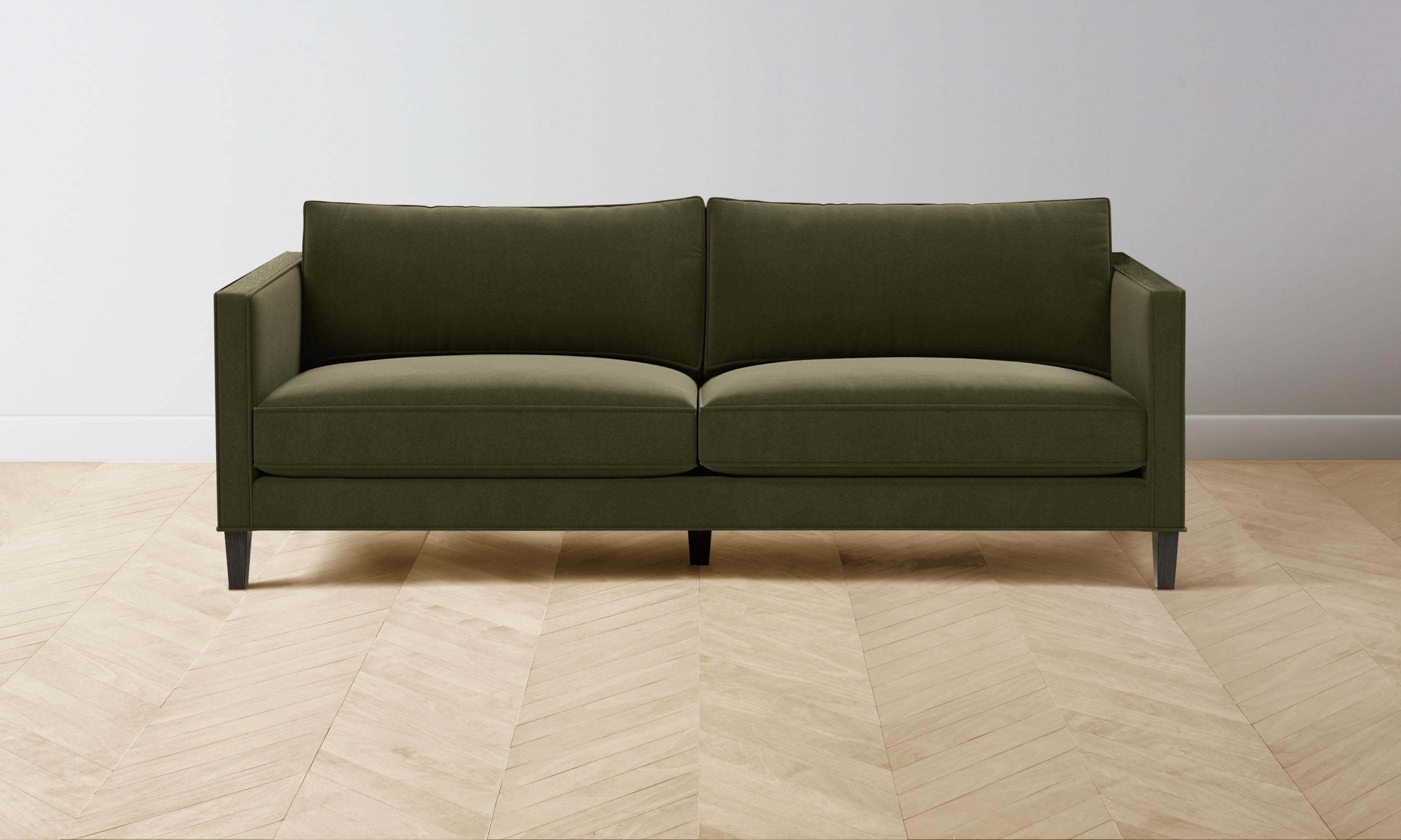 Premium Crosby Sectional Sofa with Luxurious Mohair Upholstery in Moss Green - Perfect for Living Rooms, Lounges, and Cozy Home Spaces