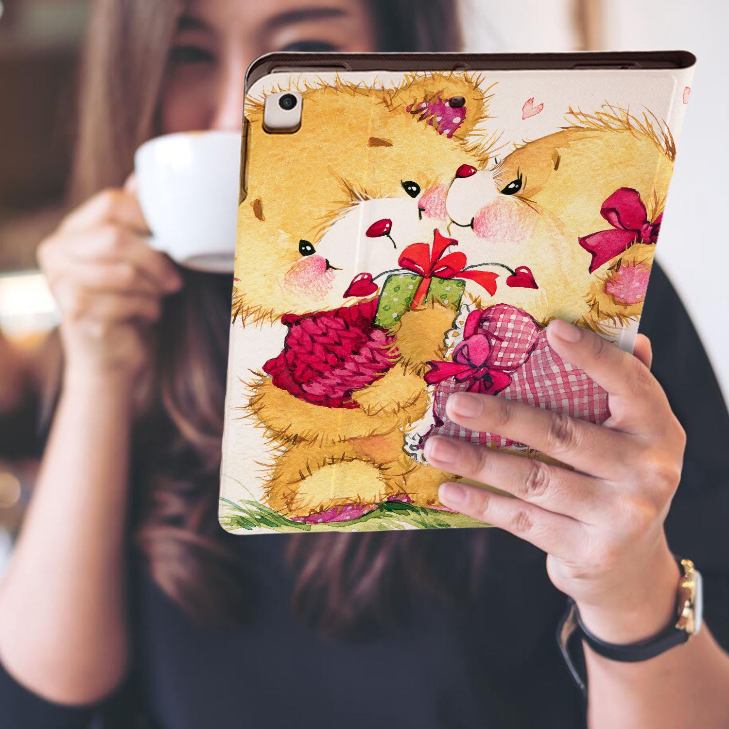 Premium iPad Folio Case with Bird Design - Slim Protective Cover for iPad 6th/7th/8th/9th/10th Gen - Perfect for Work, School & Travel