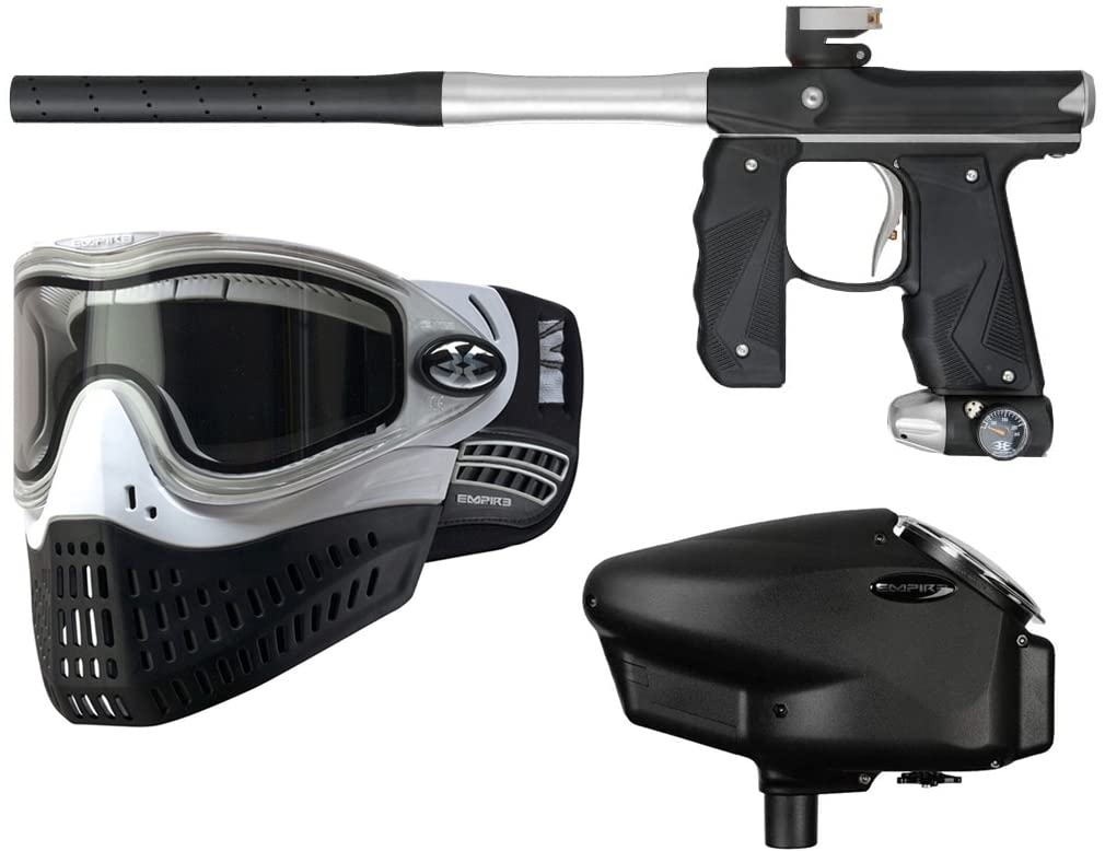 Empire Mini GS Electronic Paintball Gun Marker with Empire Halo Too Loader & E-Flex Thermal Mask - Perfect for Speedball, Woodsball & Tournament Play