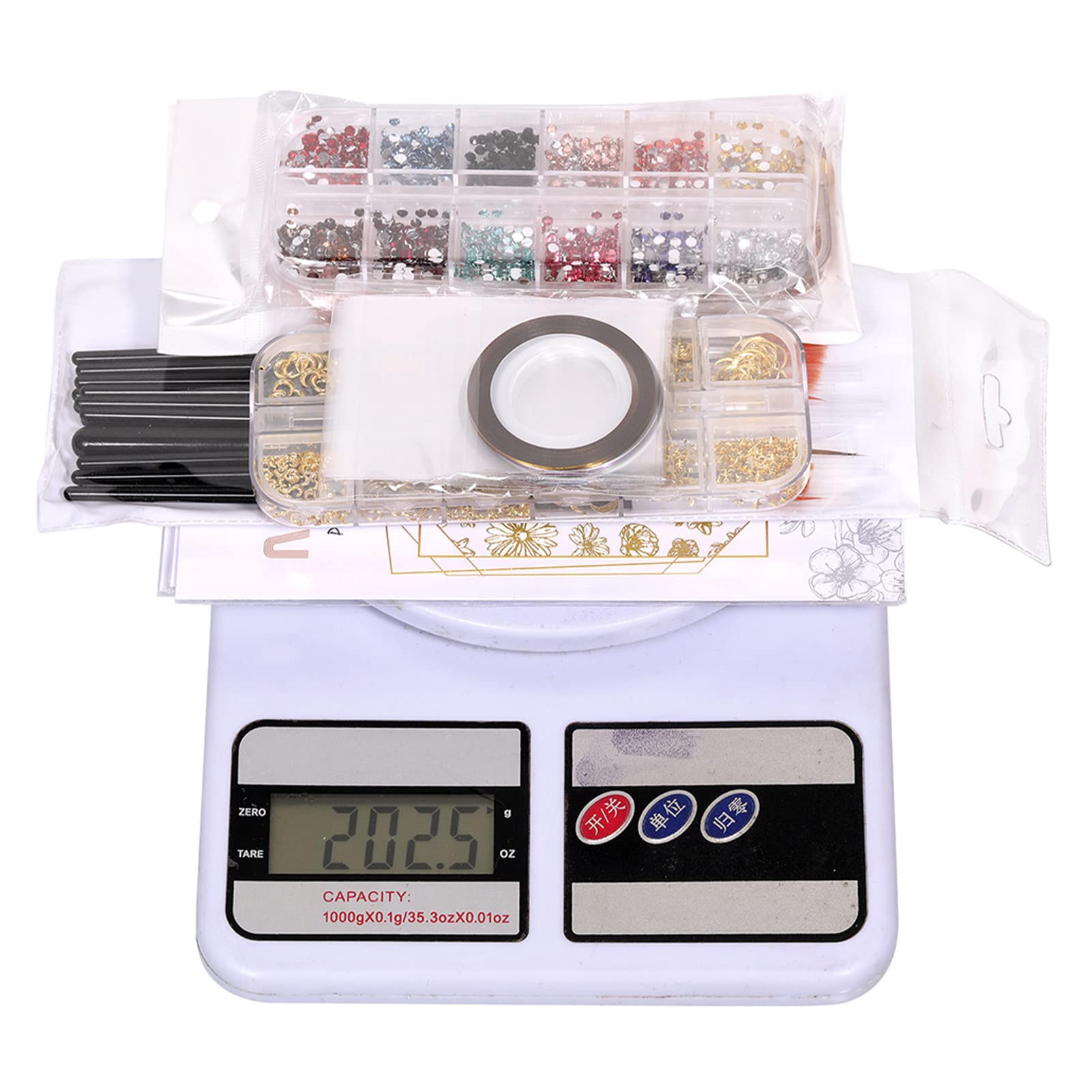 Professional Nail Art Kit with Brushes, Stamping Tools, Decorative Threads & Stickers - Salon Quality Nail Design Set for DIY Manicures, Home Use & Professional Salons