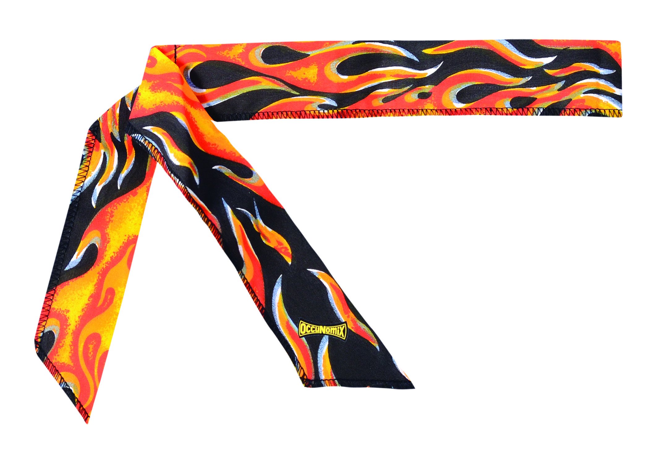 OccuNomix MiraCool Cooling Bandana - Big Flame Design - Pack of 12 - MCBF-12 | Neck Gaiter for Outdoor Work, Sports & Hot Weather Relief