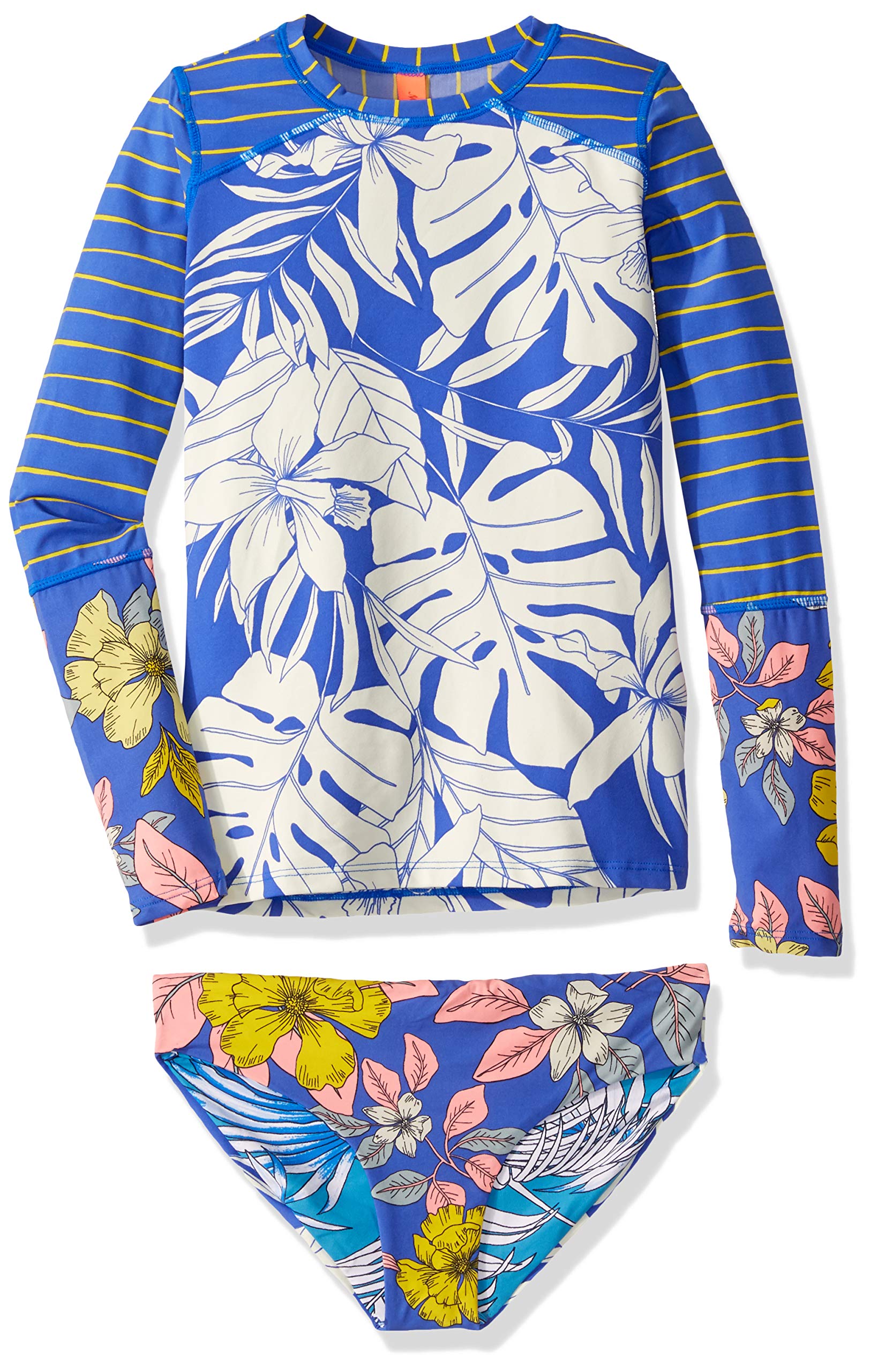 Maaji Girls' Long Sleeve Rashguard Swimsuit Set - UPF 50+ Sun Protection Swimwear for Toddler & Kids - Perfect for Beach, Pool & Water Sports