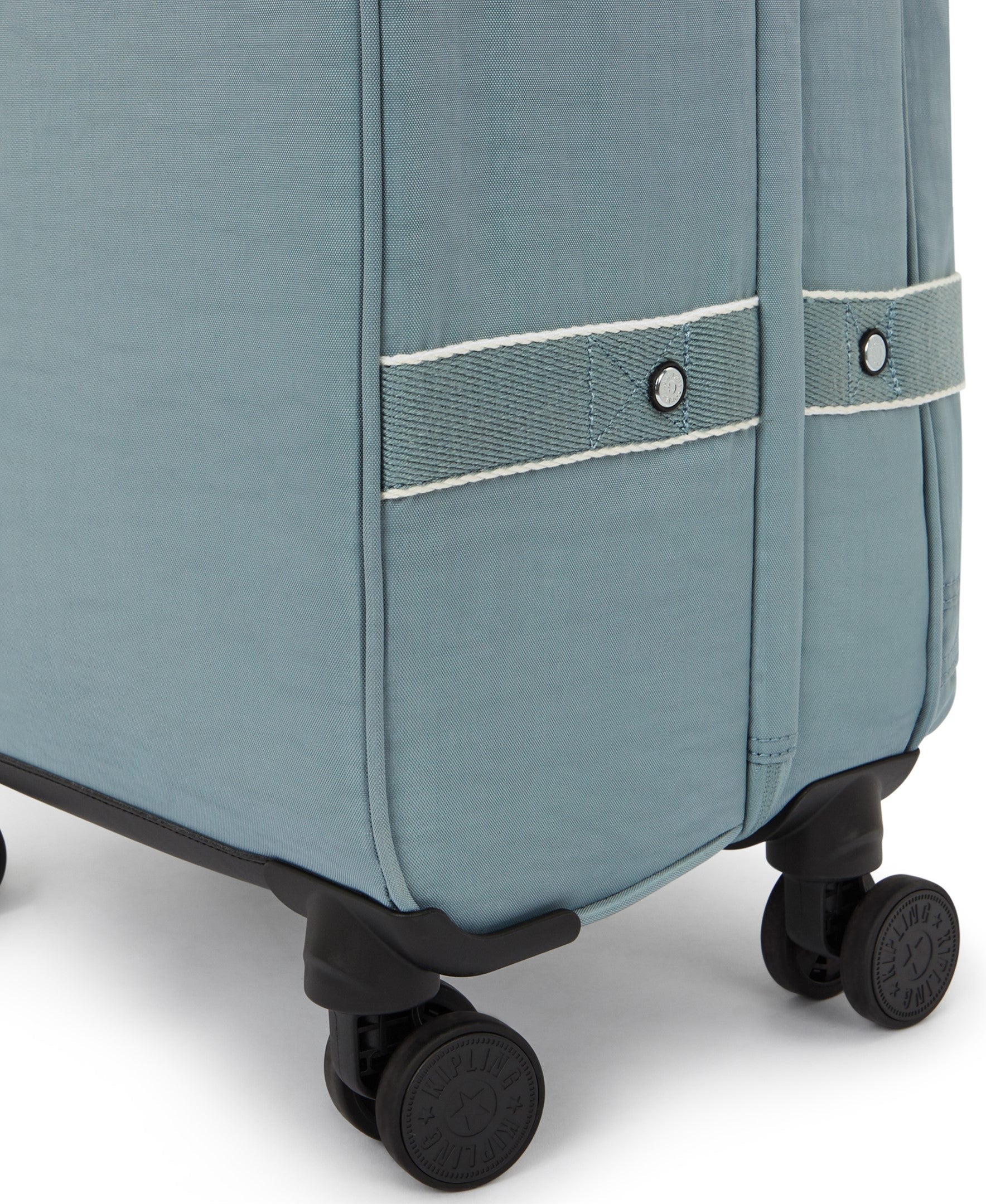 Kipling Spontaneous Medium Rolling Luggage - Lightweight Carry-On Suitcase with Spinner Wheels, Relaxed Grey | Perfect for Business Travel & Weekend Getaways