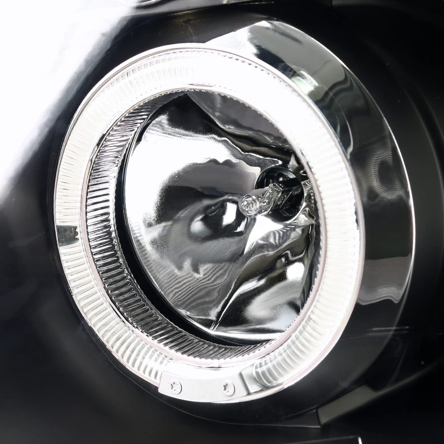 Spec-D Tuning Black Halo LED Projector Headlights & LED Tail Lights for 2004-2015 Nissan Titan - Complete Left & Right Headlamp Assembly - Upgrade Your Truck's Style & Night Visibility