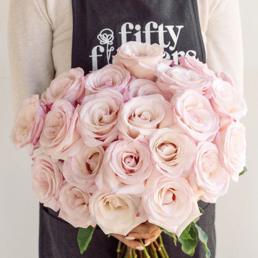 Anna Creamy Light Pink Rose - Premium Artificial Silk Rose Flowers for Home Decor, Wedding Bouquets, and Party Centerpieces | Perfect for DIY Floral Arrangements and Gift Giving