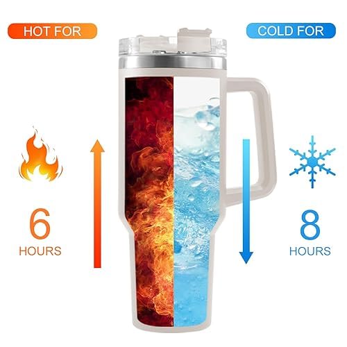 Funny Boho Mandala Tumbler with Hidden Swear Word - 40oz Stainless Steel Travel Mug with Lid & Straw - Perfect for Office, Gym & Road Trips