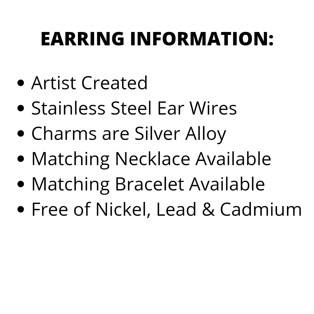 Handmade Wolf Earrings - Stainless Steel Ear Wires with Accent - Perfect for Gothic Fashion, Nature Lovers & Unique Jewelry Gifts