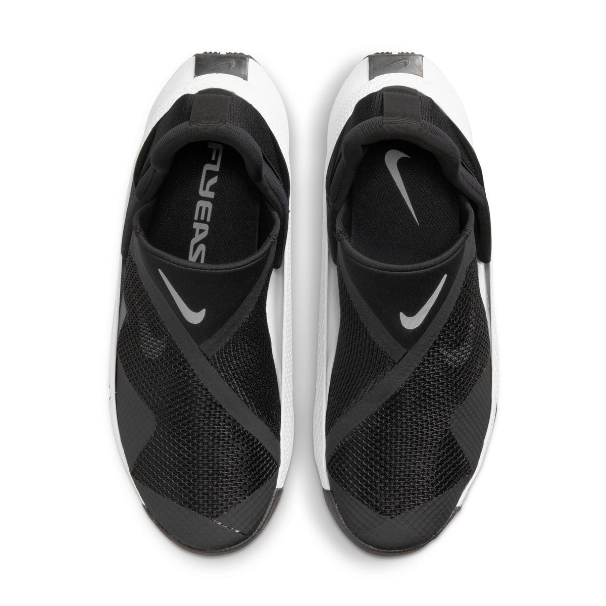 Nike Go Fly Ease Slip-On Sneakers - Black & White Colorway | Comfortable Hands-Free Shoes for Travel, Gym & Everyday Wear