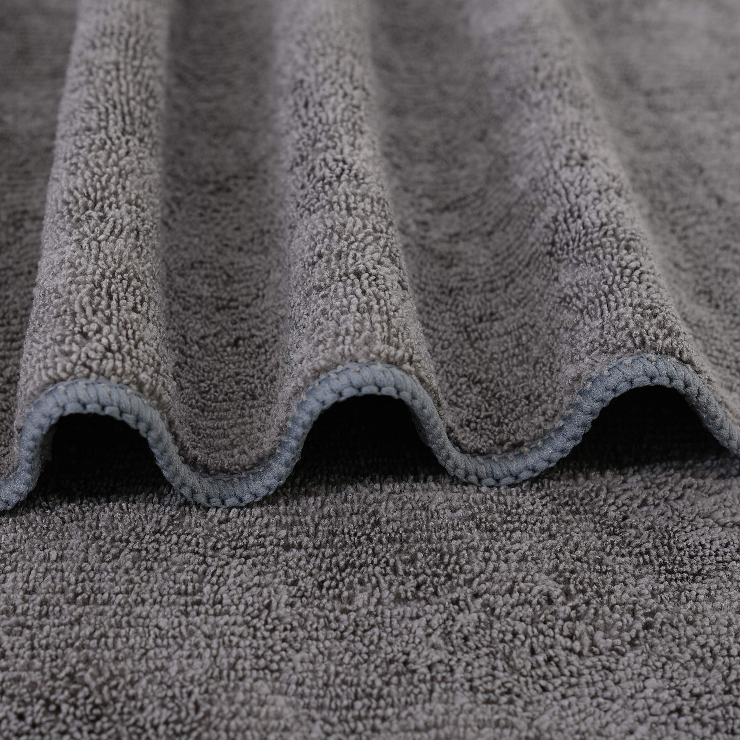 POLYTE Professional Quick Dry Lint Free Microfiber Hair Towel for Salon & Home Use - 20x40 Inches, Ultra Absorbent Hair Wrap Towel for Wet Hair - 2 Pack (Dark Gray) - Perfect for Hair Styling, Blow Drying & Post-Workout Care