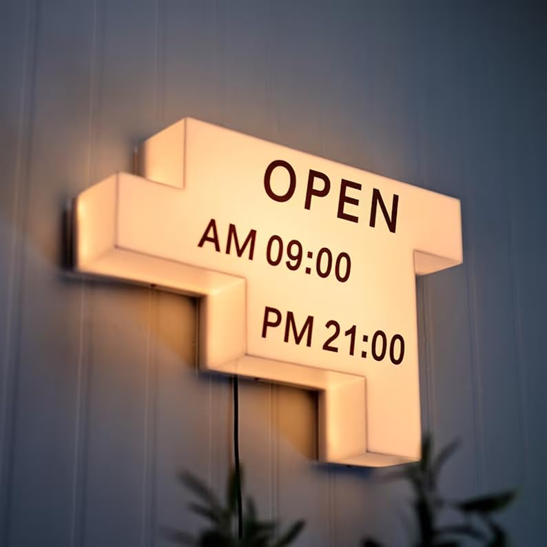 Custom LED Light Box with Acrylic Front - Personalized Logo Sign for Coffee Shops, Hotels & Retail Stores - Indoor Business Advertising & Decorative Lighting (Circle Shape)