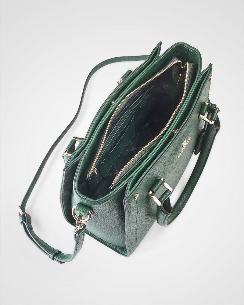 Angie Medium 3 Compartment Satchel Bag with Adjustable Stripe Shoulder Strap - Stylish Crossbody Purse for Women, Perfect for Work, Travel & Everyday Use