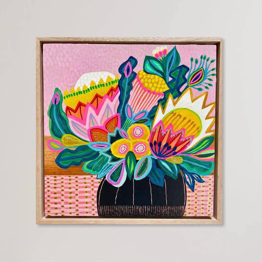 Vivid Flora Original Painting - Handmade Floral Artwork for Home Decor & Wall Art | Perfect for Living Room, Bedroom & Office