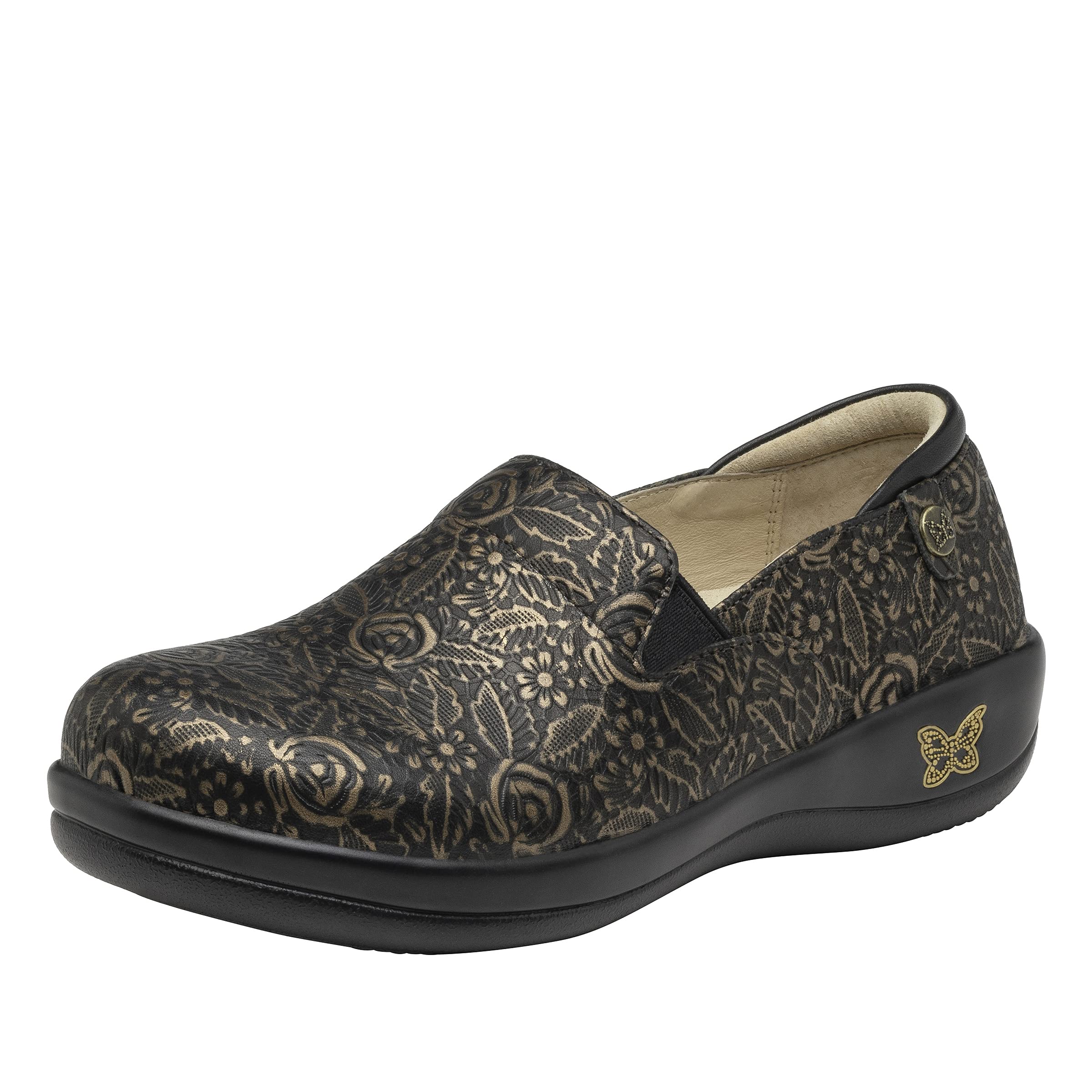 Alegria Women's Keli Leather Shoes - Comfortable & Stylish Slip-On for Work, Nursing, and Everyday Wear